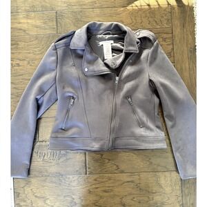 Philosophy Moto Jacket Faux Suede- Women's Size Small